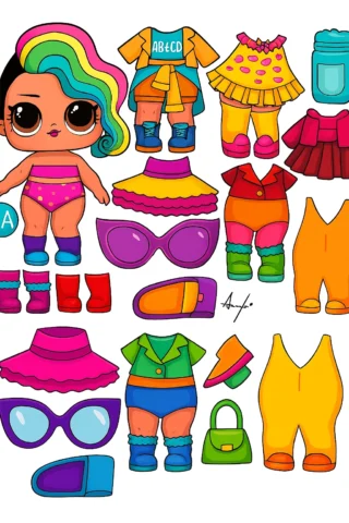 Малюнок Лол для вирізування