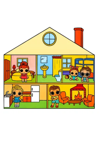 Малюнок будиночок лол