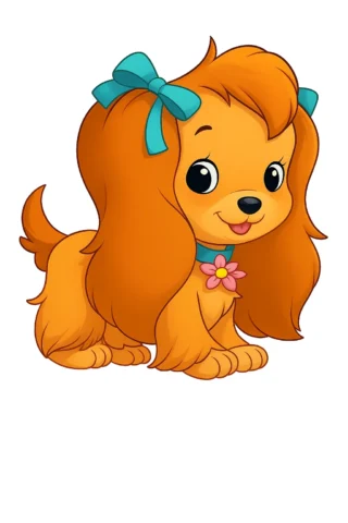 Малюнок мультяшного цуценя