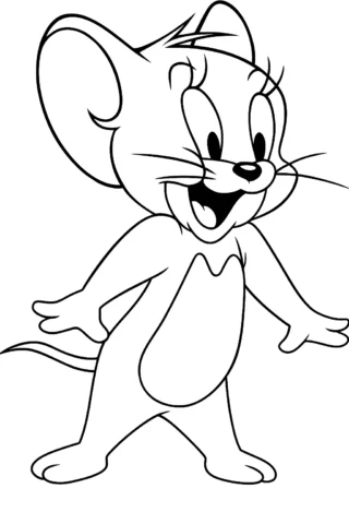 Розмальовка Джері скачати та роздрукувати в форматі А4