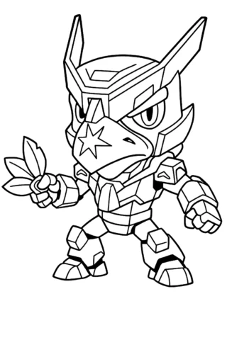 Розмальовка Меча Кроу Браво Старс скачати та роздрукувати в форматі А4