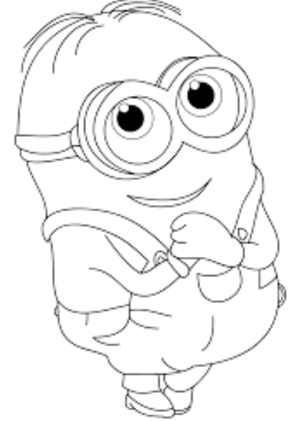 Розмальовка з персонажами із мультфільмів Міньйон