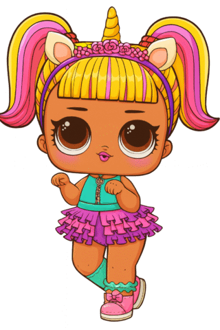 Малюнок лялька Лол єдиноріжка скачати та роздрукувати в форматі А4