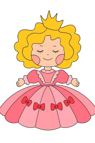 Малюнки для дівчат принцеса скачати та роздрукувати в форматі А4