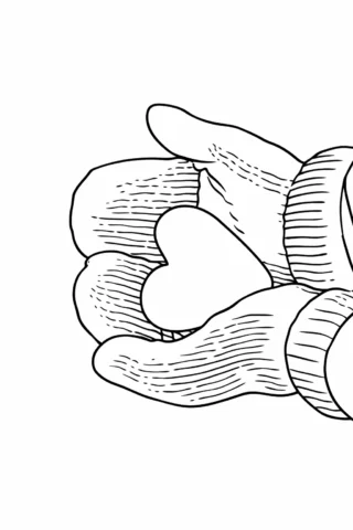 Цей зимовий малюнок розмальовка ідеально підходить для тих, хто шукає ніжну та символічну розфарбовку. Зображення теплих рукавичок, які бережно тримають серце, викликає атмосферу турботи, любові та затишку. Розмальовка для дівчат сприяє розвитку творчих здібностей, покращує моторику рук і підходить для будь-якого віку. Її можна скачати та роздрукувати у форматі А4, щоб розфарбовувати вдома, у школі чи на дозвіллі. Цей малюнок особливо сподобається дівчатам, які люблять поєднувати творчість з емоційністю.