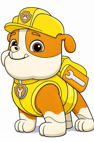 Розмальовки з персонажами із мультфільмів Щенячий патруль — Роккі скачати та роздрукувати в форматі А4