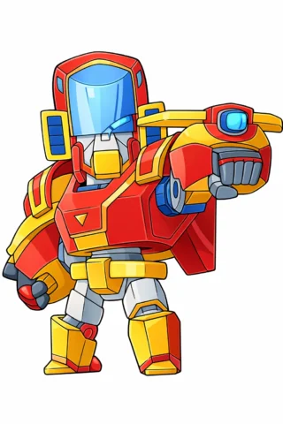 Розмальовки з персонажами із ігор Меха Бо скачати та роздрукувати в форматі А4