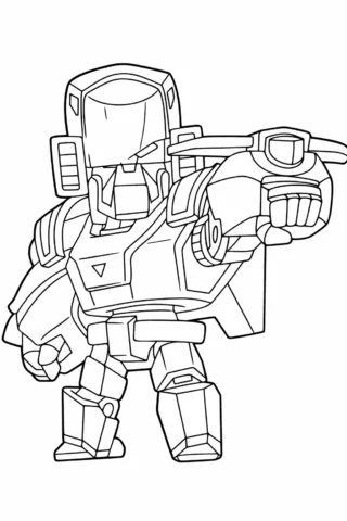 Розмальовки з персонажами із ігор Меха Бо скачати та роздрукувати в форматі А4