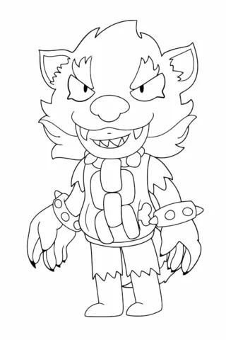 Розмальовки з персонажами із мультфільмів Леон-перевертень скачати та роздрукувати в форматі А4