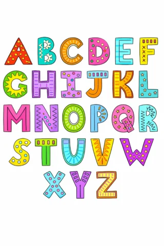 Розвиваючі малюнки Англійський алфавіт для дітей — скачати та роздрукувати в форматі А4