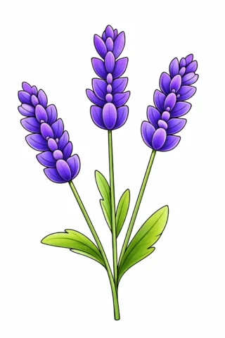 Розвиваючі малюнки — Лаванда скачати та роздрукувати в форматі А4