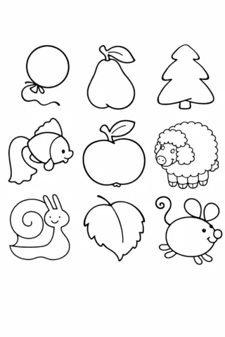 Розвиваючі розмальовки Для найменших скачати та роздрукувати в форматі А4