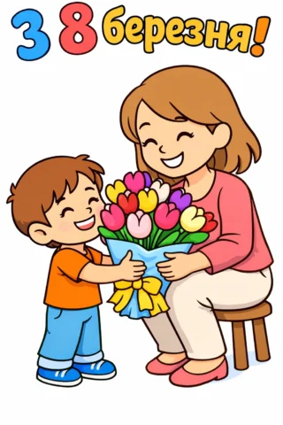 Розвиваючі розмальовки до 8 Березня квіти для мами скачати та роздрукувати в форматі А4