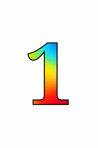 Розвиваючі розмальовки цифра 1 для вивчення чисел скачати та роздрукувати в форматі А4