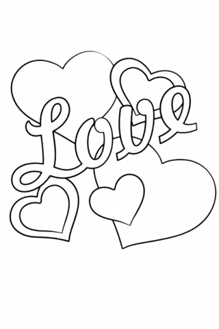 Розмальовки для дорослих: Серця з квітами скачати та роздрукувати в форматі А4