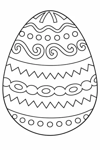 Розмальовки до свят: великодня писанка з орнаментом скачати та роздрукувати в форматі А4