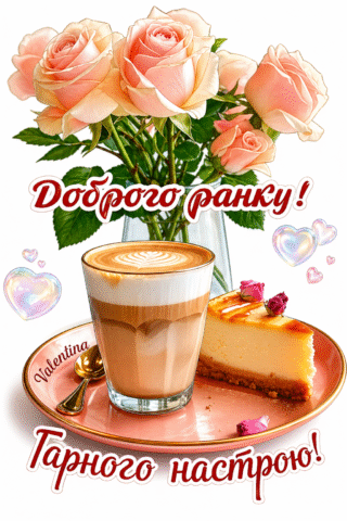 Малюнок «Доброго ранку! Кава та квіти для гарного настрою» скачати та роздрукувати в форматі А4