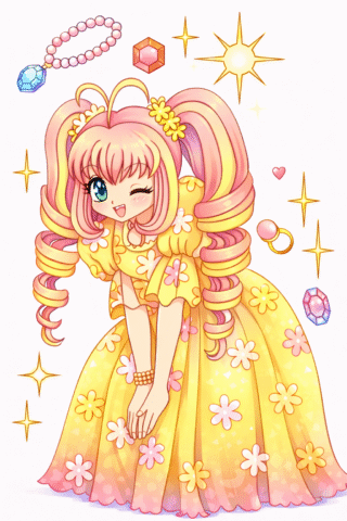 Малюнок «Аніме дівчина з коштовностями та прикрасами» скачати та роздрукувати в форматі А4