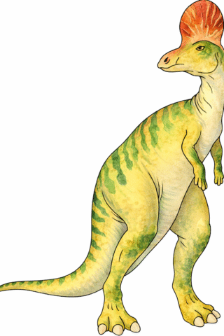 Розмальовка «Коритозавр з гребенем» скачати та роздрукувати в форматі А4