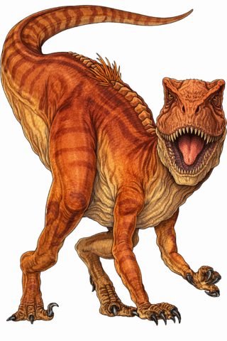 Малюнок «Хижий індораптор» скачати та роздрукувати в форматі А4