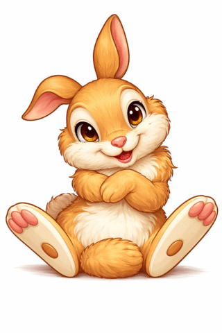 Малюнок «Милий зайчик малюк» скачати та роздрукувати в форматі А4