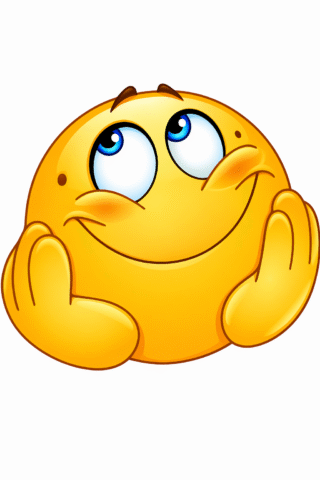 Розмальовка «Мрійливий усміхнений смайлик» скачати та роздрукувати в форматі А4