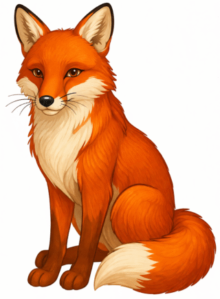 Розмальовка «Хитра лисиця в осінньому лісі» скачати та роздрукувати в форматі А4