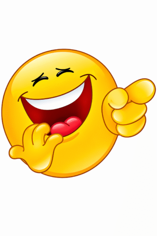 Малюнок «Смішний смайлик, що регоче»