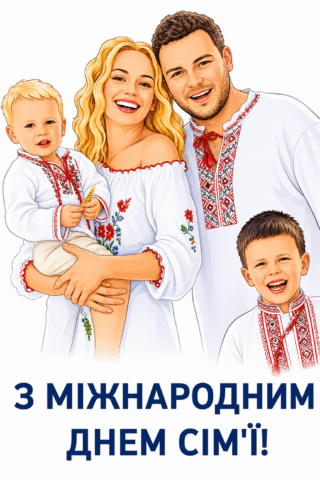 Малюнок З Міжнародним днем сім’ї для дітей скачати та роздрукувати в форматі А4