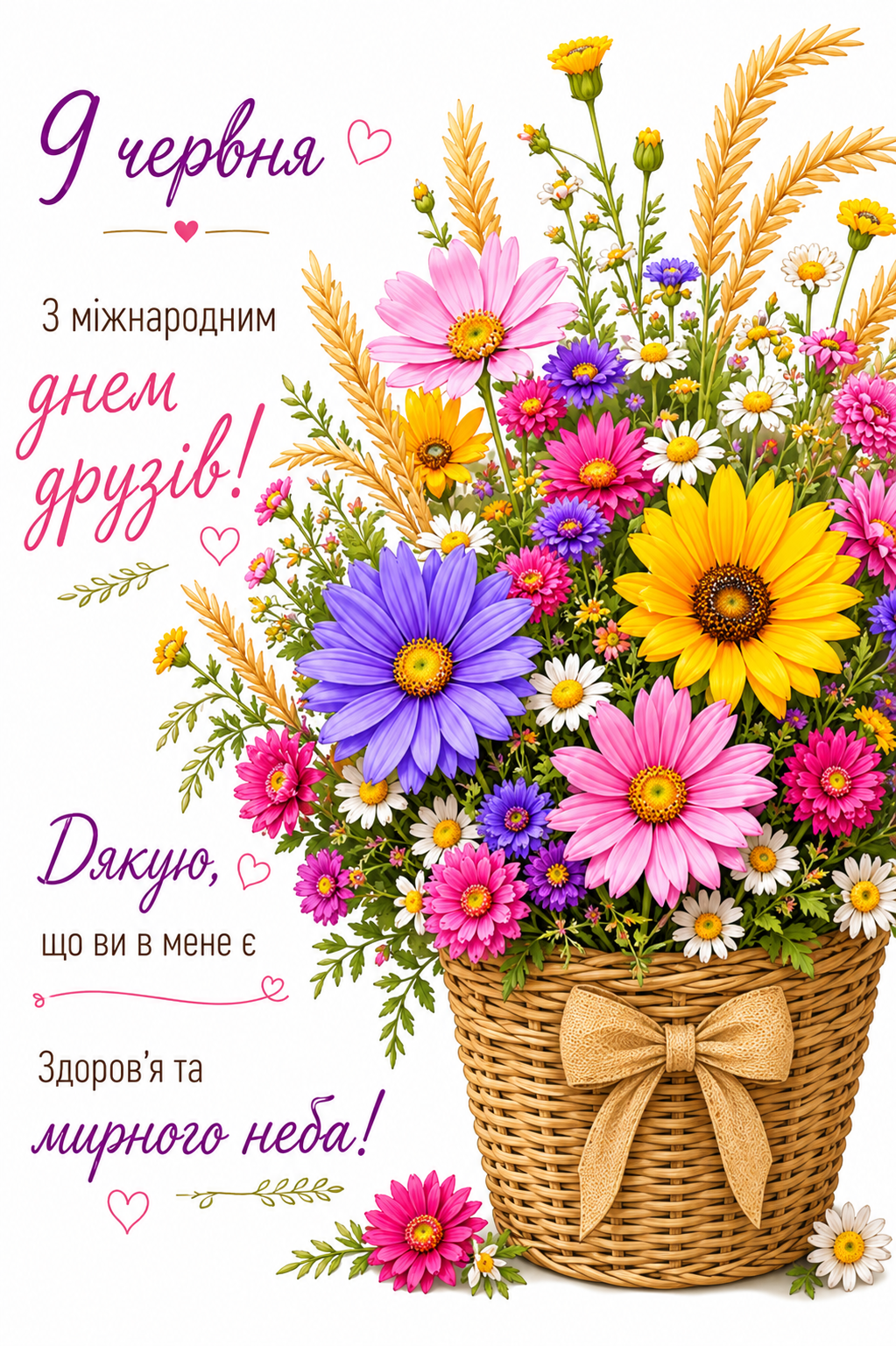 Листівка з Міжнародним днем друзів