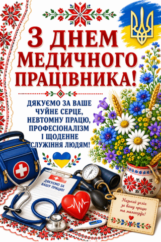 Вітання. З Днем медичного працівника