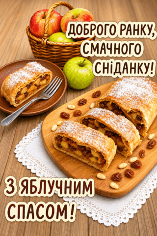 Малюнок. Доброго ранку, вітаю з Яблучним Спасом