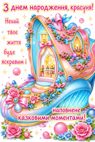 Вітання. З днем народження, красуня!