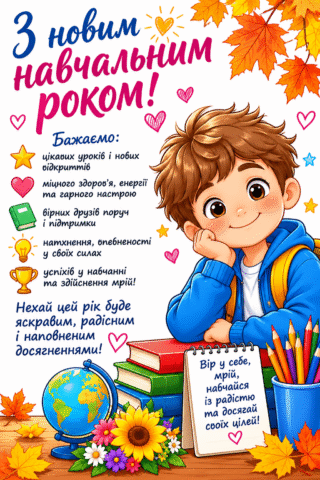 Вітання. З новим навчальним роком!