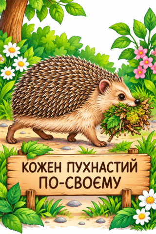 Кожен пухнастий по-своєму з їжачком