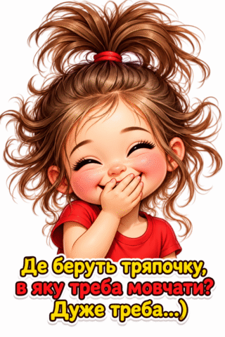Кумедна листівка з веселою дівчинкою та іронічним написом