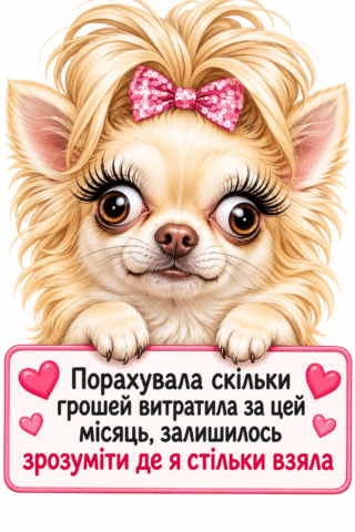Листівка про витрати грошей