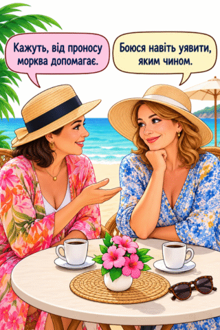 Листівка. Морква допомагає