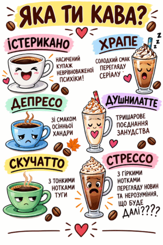Листівка. Яка ти кава