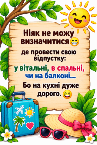 Листівка. про відпустку вдома