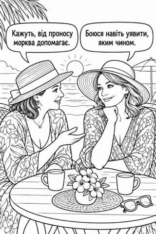 Розмальовка «Морква допомагає» — скачати та роздрукувати в форматі А4