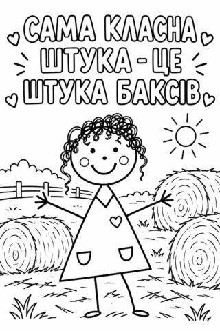 Розмальовка «Сама класна штука — це штука баксів» скачати та роздрукувати в форматі А4
