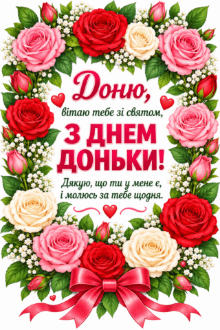 Привітання День дочки, дякую