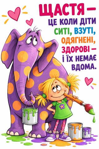 Щастя — це коли діти здорові та не вдома