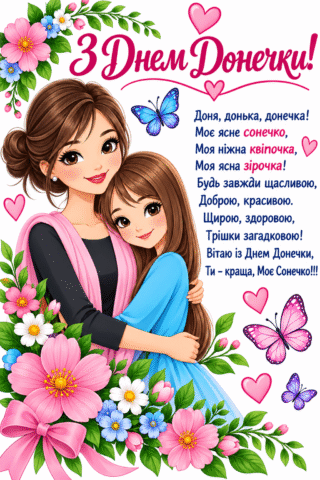 Вітання День дочки, донькі