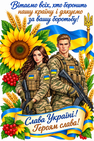 Вітання. День захисника України, Слава Україні