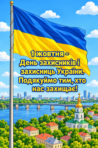 Вітання. З Днем захисника України, Дякую