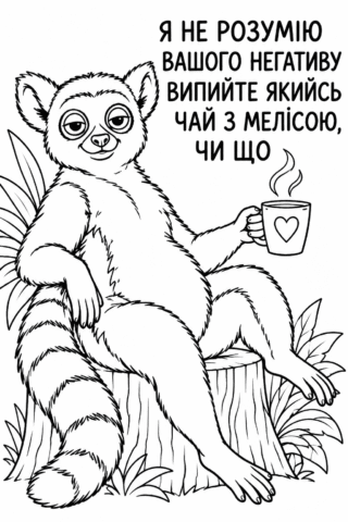 Розмальовка «Я не розумію вашого негативу» — скачати та роздрукувати в форматі А4
