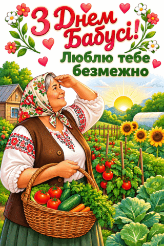 Малюнок на день бабусі!
