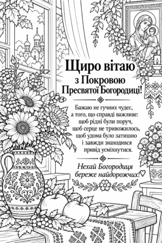 Вітаю щиро з Покровою Пресвятої Богородиці